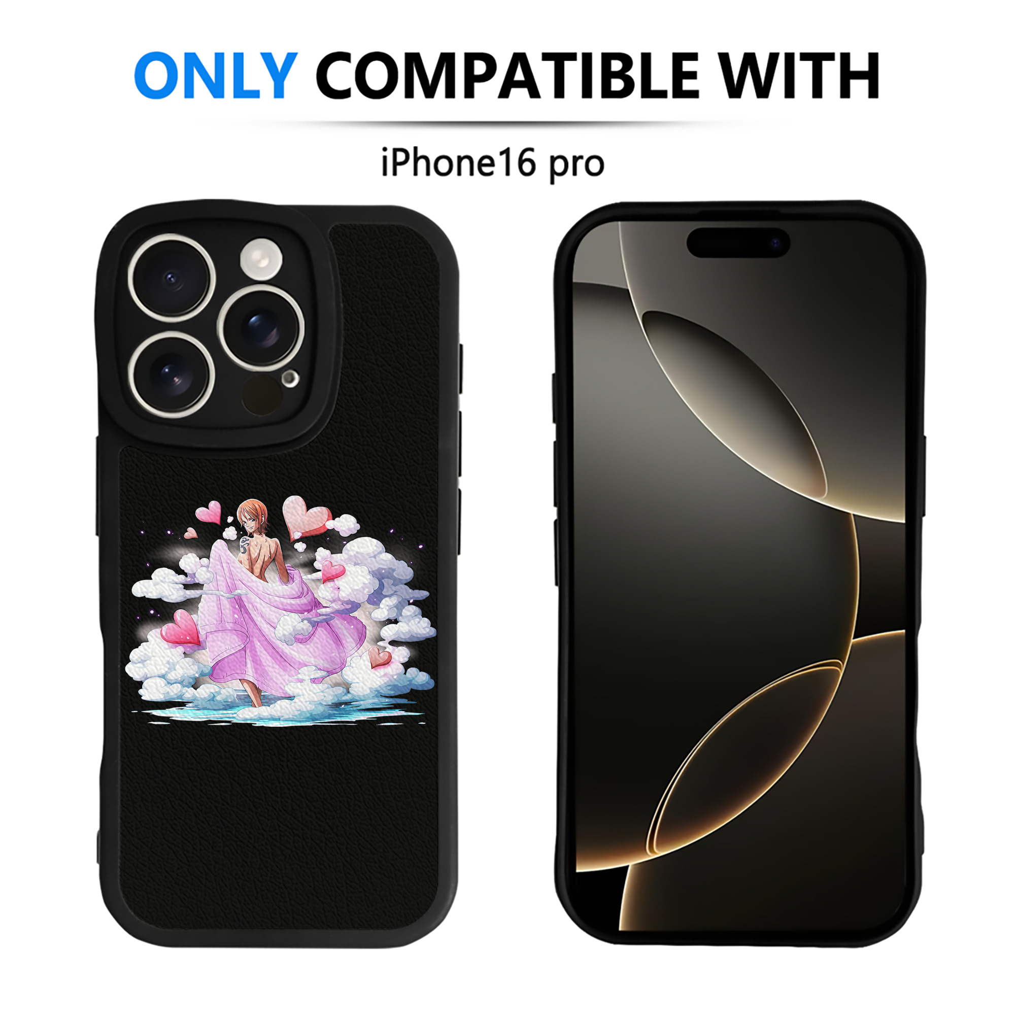 （画像用） ワンピース ナミ ONE PIECE Nami 【iPhone 16シリーズ対応】シリコンスマホケース（レザー調） 材質：シリコン